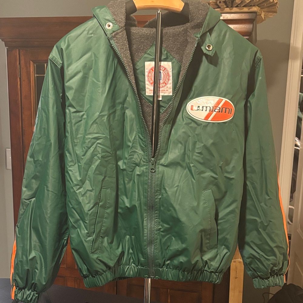 University of Miami Kids Green Raincoat